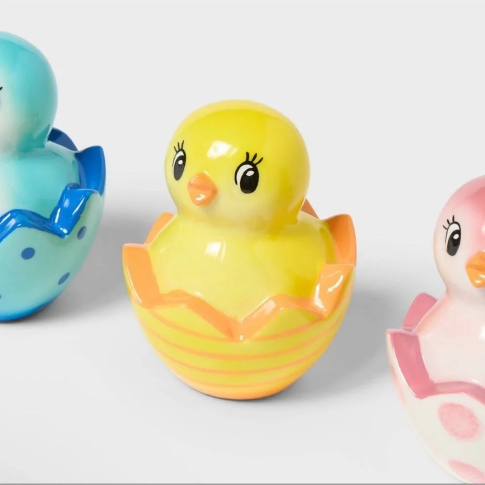 New! Target Spritz 3pk Easter Polyresin Bird in Egg Shell Colorful Set 2026